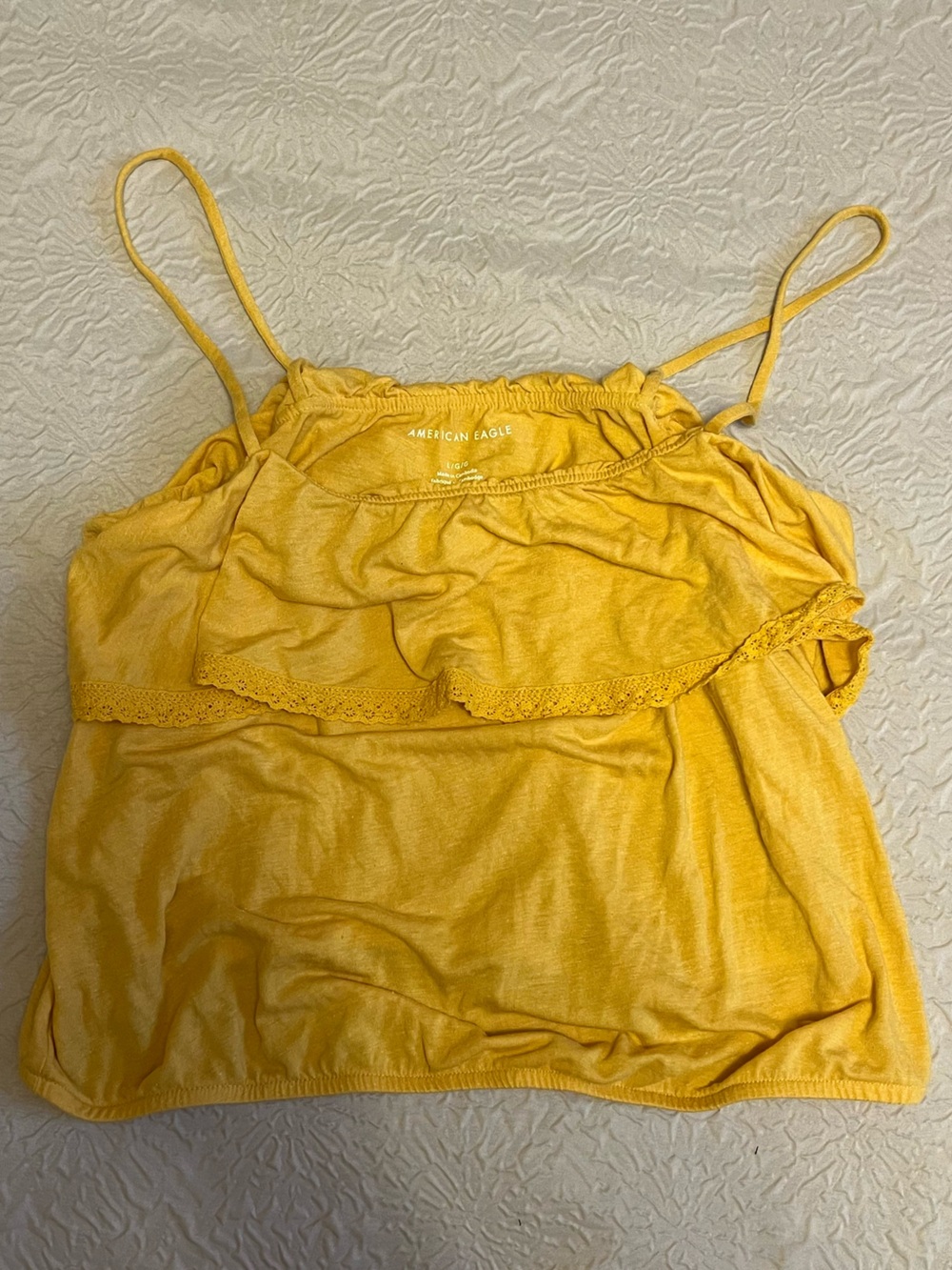 American Eagle Outfitters Yellow Ruffle Camisole